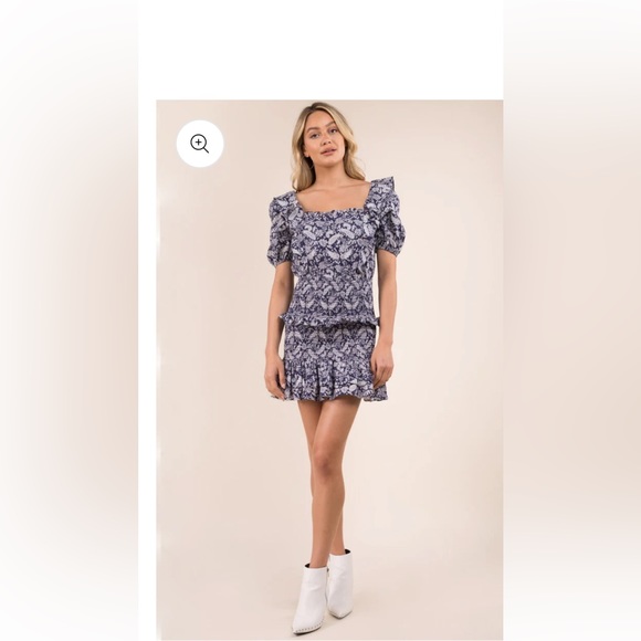 WHITEROOM+CACTUS Cotton Smocking Paisley Dress never used. - Picture 1 of 10
